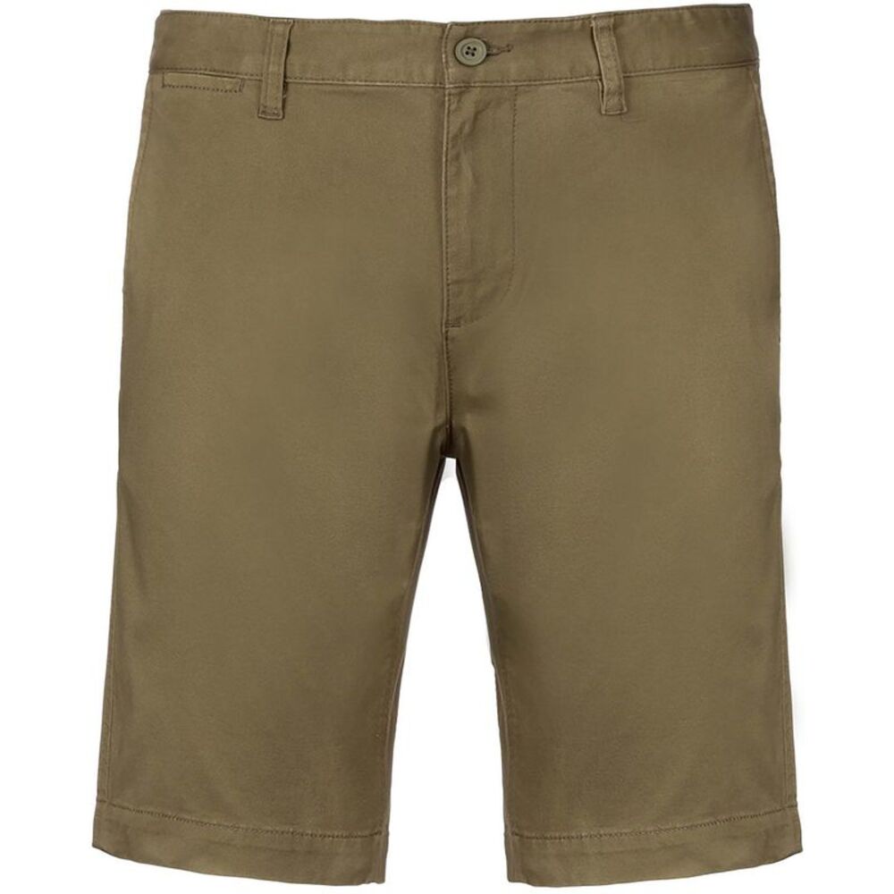 Kariban Mens Chino Bermuda Shorts / Light Khaki